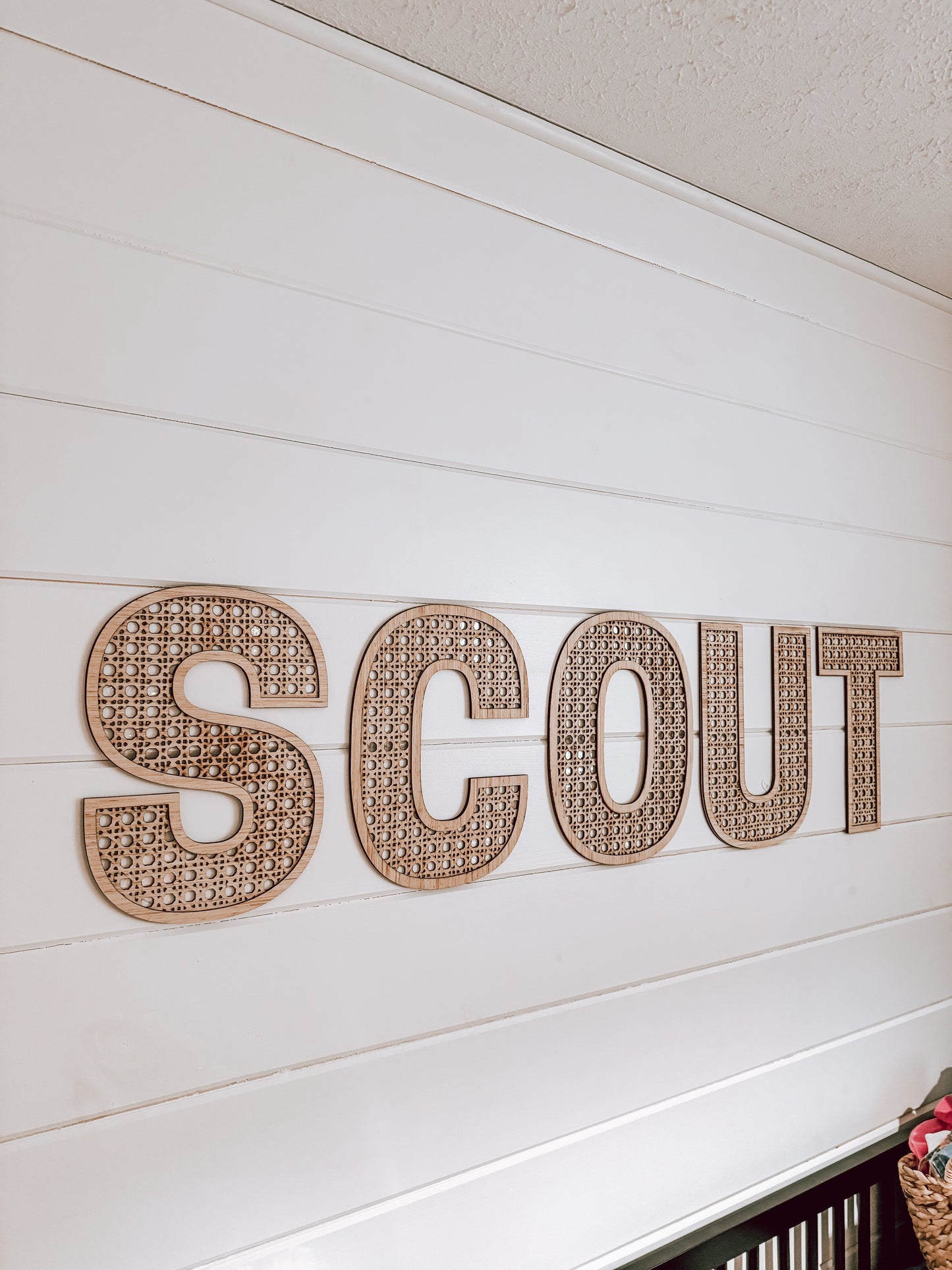 Rattan wooden Letters