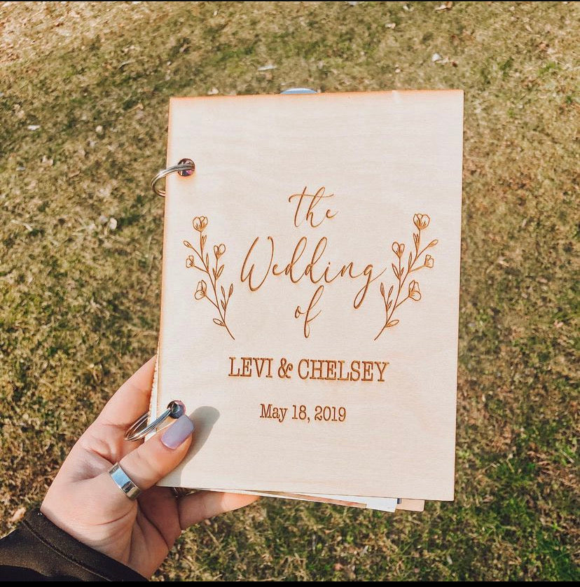 Wooden Wedding card holder Engraved