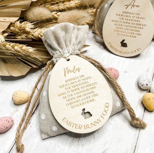 Easter Bunny Food with Wooden Tag