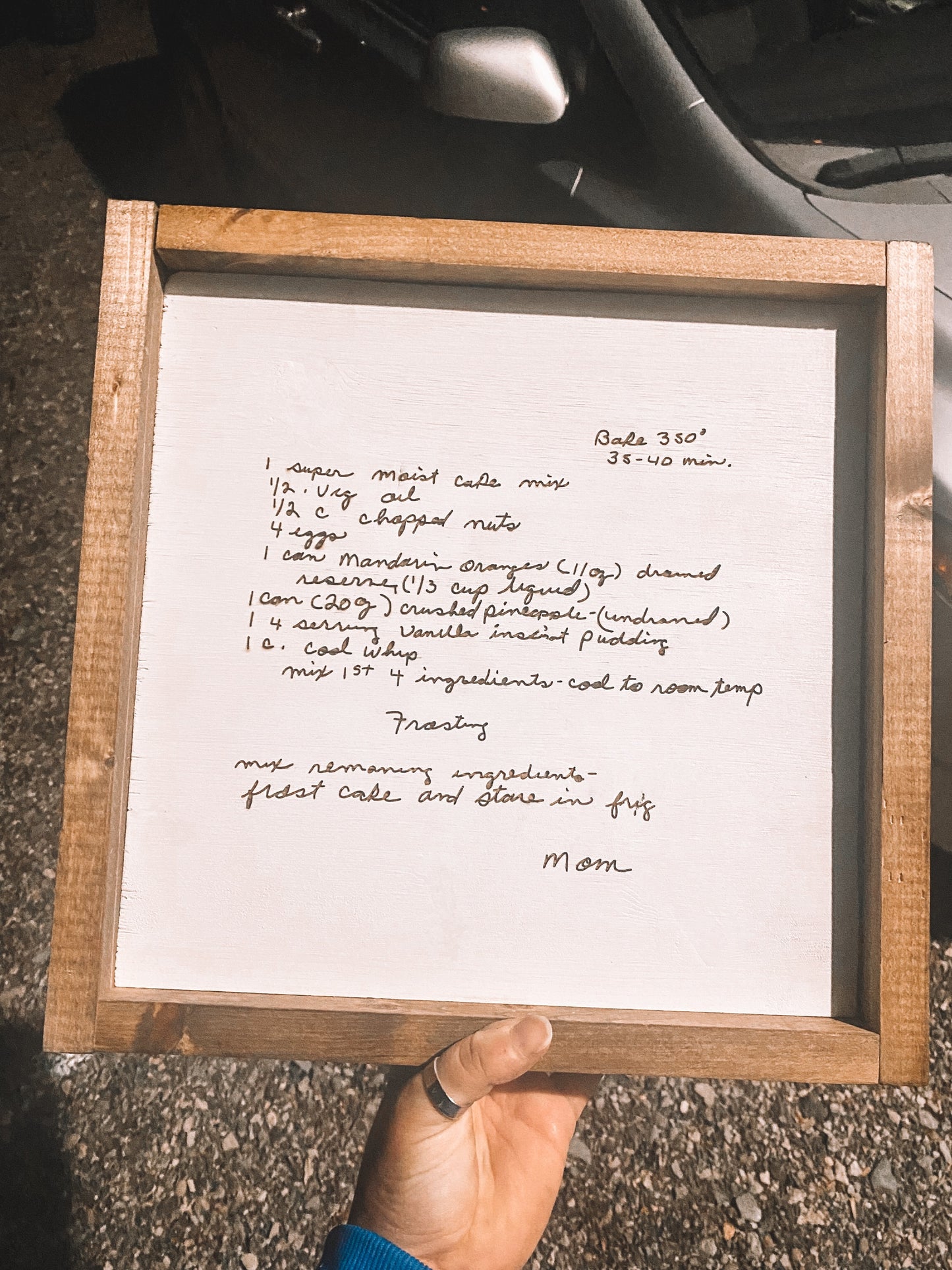 Wooden Engraved Recipe