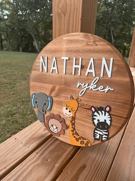 Safari Nursery Round