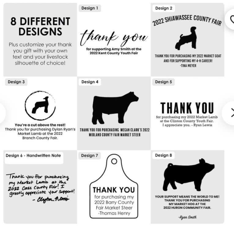 County Fair Buyers Gift - Engraved Cutting Boards