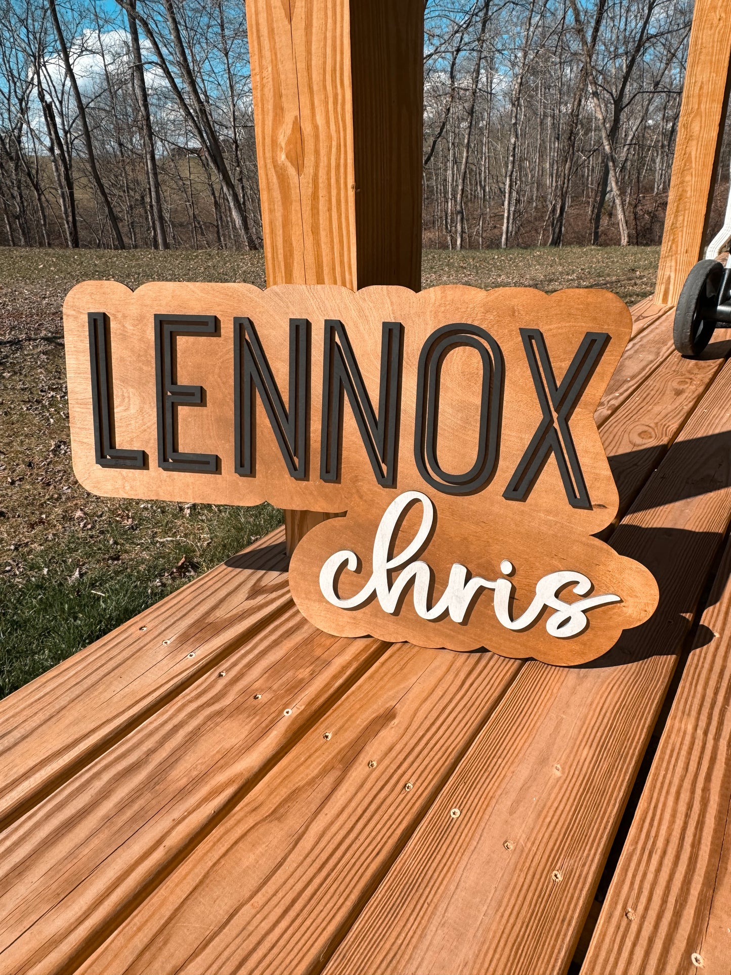 Large Wood Name Cutout