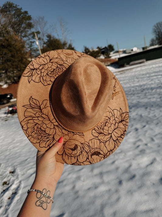 Floral Design Western Hat