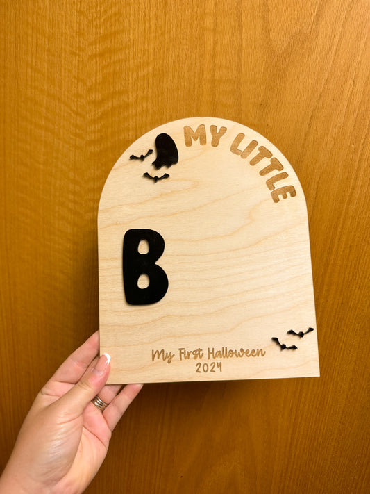 First Halloween Photo footprint